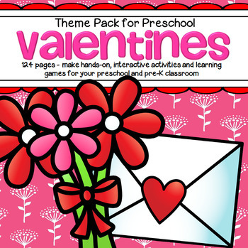Preview of VALENTINE'S DAY Centers Activities and Printables Preschool 125 pages
