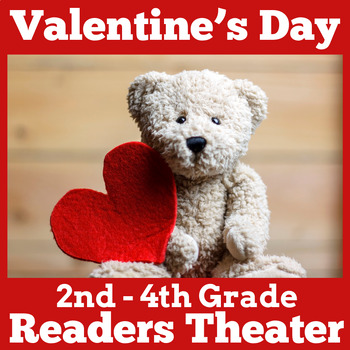 Preview of VALENTINES DAY Readers Theater Theatre Script READING 2nd 3rd 4th Grade Activity