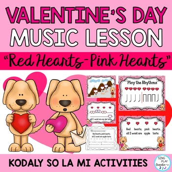 Preview of Valentine's Day Music Lesson "Red Hearts, Pink Hearts" Teaching Video, Mp3's K-3