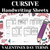 VALENTINES DAY TERMS | Cursive Handwriting Practice | Call