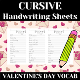 VALENTINES DAY VOCAB | Cursive Handwriting Practice | Call