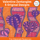 Valentine’s Day Zentangle Coloring In