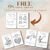 VALENTINES DAY -colouring pages -NATURE INSPIRED- free