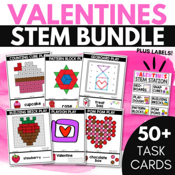 Preview of VALENTINES STEM STATIONS BUNDLE for FEBRUARY