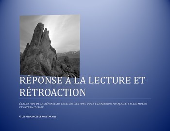 Preview of ÉVALUATION ET RÉTROACTION DE LA LECTURE