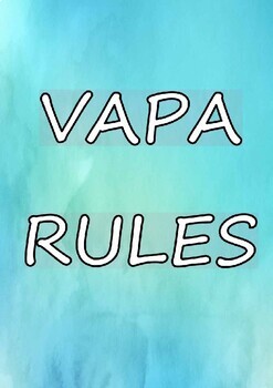 Preview of VAPA Rules Posters - Free