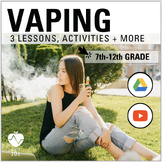 VAPING Lessons | E-Cigarettes + JUUL Activities : For any Health or Drug Unit