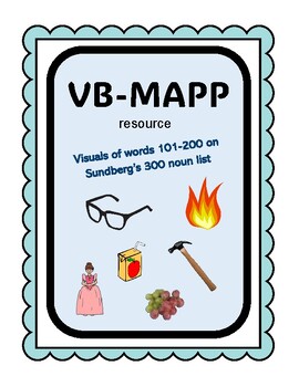 Preview of VB-MAPP 300 Common Noun Visuals (words 101-200)