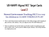 VB-MAPP Aligned Play-Based NET Target Cards Level 2 - ABA