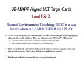 VB-MAPP Aligned Play-Based Natural Environment Task Cards 