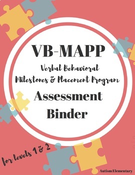 Preview of VB-MAPP Assessment Binder Toolkit for Applied Behavioral Analysis