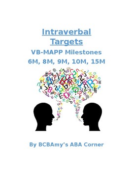 Preview of VB-MAPP Intraverbal 6M/8M/9M/10M/15M