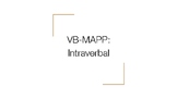 VB-MAPP Intraverbal Assessment
