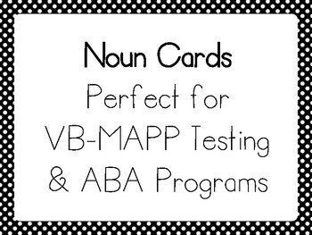 Preview of VB-MAPP Noun Tacting & Non-Identical Matching Cards