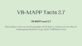VB-MAPP Tacts Level 2.7