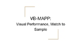 VB-MAPP Visual Performance & Match to Sample Assessment