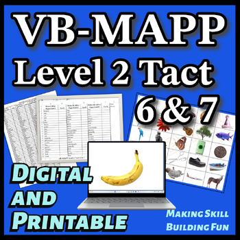 Preview of VBMAPP Level 2 Tact 6&Tact 7 ABA Assessment Telehealth PowerPoint Google Slides