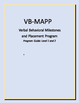 Preview of VBMAPP Toolkit: Levels 1 and 2