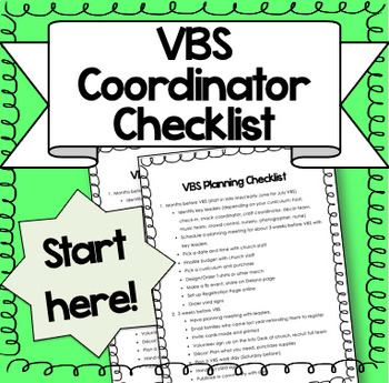 Preview of VBS Coordinator Checklist