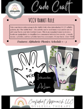 Preview of VC/CV Rabbit Rule Multisensory Craft (Alphabetic Phonics 2A)