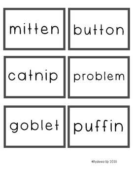 VC/CV Rabbit Syllable Division Flash Cards - {Orton-Gillingham} by ...