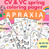 VC VC apraxia spring coloring pages, easter, st patricks, 