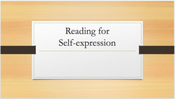 Preview of VCAL Literacy Reading for Self-Expression