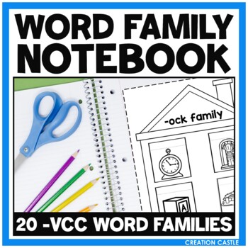 Preview of VCC Word Families Interactive Notebooks