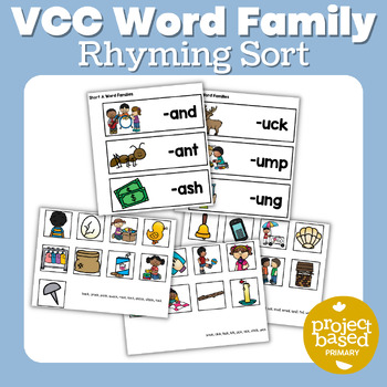 Preview of VCC Word Family Rhyming Sort
