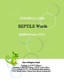 VCCV Syllable Division REPTILE Words Packet