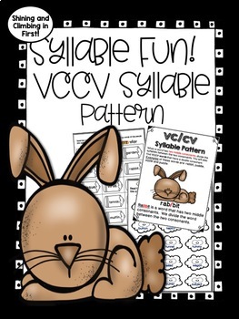 Preview of VCCV Syllable Pattern Word Work! Rabbit Words! No Prep