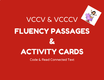 Preview of VCCV & VCCCV fluency and activity cards center independent orton gillingham