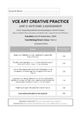VCE Art Creative Practice Unit 2 Outcome 3