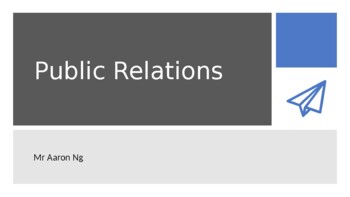 Preview of VCE Business Management U2AOS2 - Public Relations PPT Lesson (Part 1)