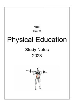Preview of VCE Physical Education Unit 3, Area of Study 1 Notes Booklet