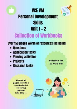 Preview of VCE VM Personal Development skills - Unit 1 + 2 - Collection of workbooks