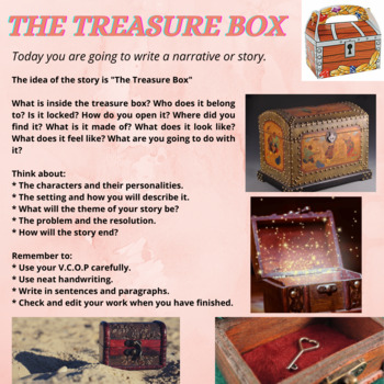 Preview of VCOP Big Write Narrative Prompt - The Treasure Box
