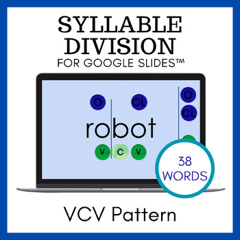 Preview of Syllable Division VCV Pattern Open and Closed Rules Activity for Google Slides™️