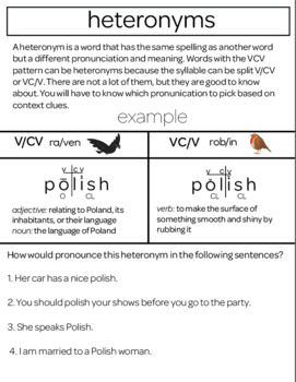 VCV (V/CV vs VC/V) syllable division (teach practice play a game )