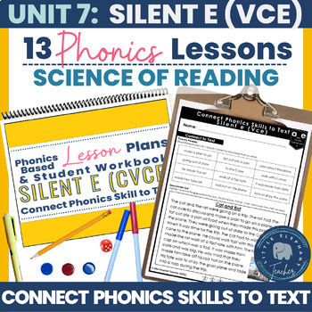 Preview of VCe Silent e - Phonics Intervention, Lesson Plans, Activities for Older Students