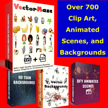 Preview of VECTORMAZE- Over 700 images, Backgrounds, and more for TPT Sellers / Teacher