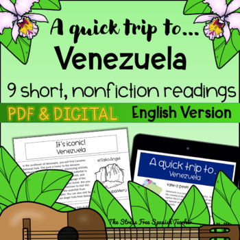 Preview of VENEZUELA country study Readings ENGLISH VERSION Quick Trip series