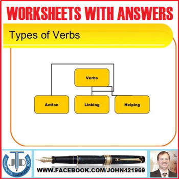 Preview of VERB TYPES: WORKSHEETS WITH ANSWERS - 26 EXERCISES
