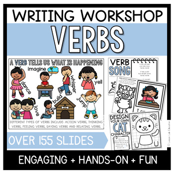 Preview of VERB WRITING WORKSHOP | POWERPOINT AND LESSON PLANS | SPEAKING AND LISTENING