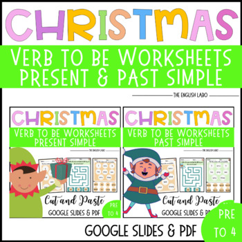 Preview of Verb to Be-Present + Past Simple- CHRISTMAS SEASONAL WORKSHEETS