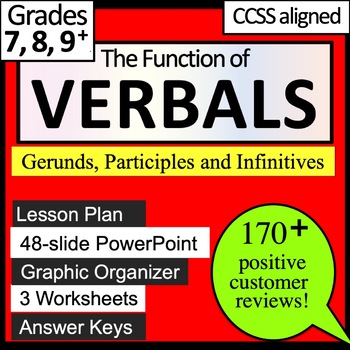 Preview of VERBALS - Gerunds, Infinitives, and Participles L.8.1.a
