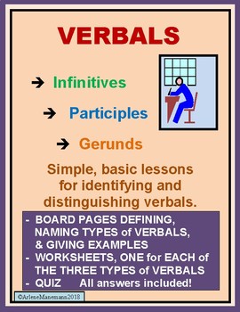 Preview of VERBALS - Infinitives, Participles and Gerunds - Lessons and Quiz