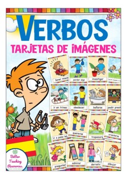 Preview of VERBOS Spanish verbs flash cards - so many lovely picture / vocabulary cards!