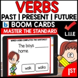 VERBS tense of past, present, and future using BOOM CARDS L.1.1.E