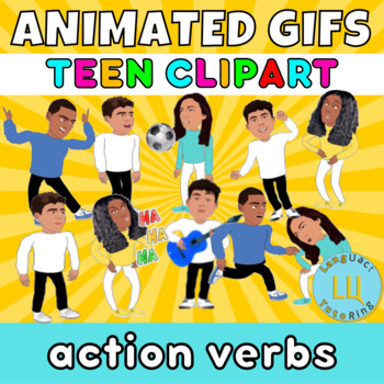 Preview of Teen clipart BUNDLE animated Gifs for digital resources Boom cards